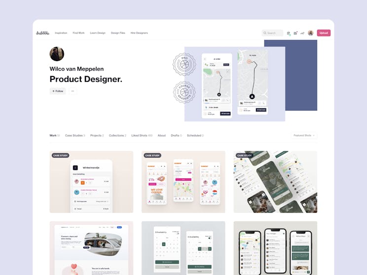 designer portfolio example